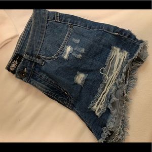 Distressed Jean Shorts